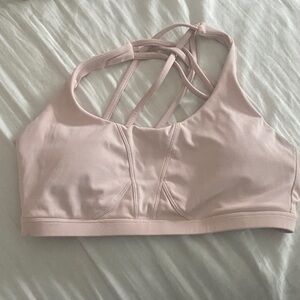 BuffBunny Light Pink Strappy Sports Bra